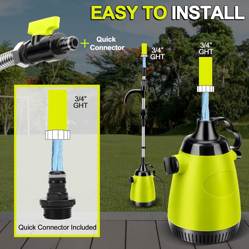 JUDANNA 18V Akkus Merülő Szivattyú Esővízhez 5000 L/h Áramlás 300W