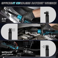 JUDANNA 3/8" Akkus Racsnis Kulcs Makita 18V 80Nm Dugókulcs Szett 7 Részes Adapter Nélkül Akkumulátor 4