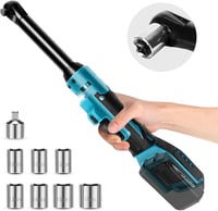 JUDANNA 3/8" Akkus Racsnis Kulcs Makita 18V 80Nm Dugókulcs Szett 7 Részes Adapter Nélkül Akkumulátor 1