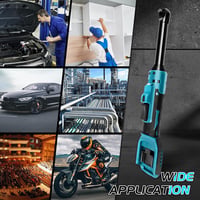 JUDANNA 3/8" Akkus Racsnis Kulcs Makita 18V 80Nm Dugókulcs Szett 7 Részes Adapter Nélkül Akkumulátor 6