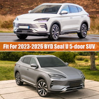 JUDANNA Autoplachta nepremokavá pre BYD Seal U 5-dverové SUV 2023-2026, čierna, celoročná plachta na auto odolná voči zimnému aj letnému počasiu so zipsom na dverách a popruhmi proti vetru 7