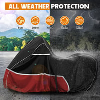 JUDANNA motor ponyva kültérre Honda CRF1100L Africa Twin és CB500X-hez 420D Oxford vízálló fekete piros huzat takaró tarpaulin tartózsákkal 5
