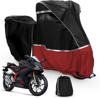 JUDANNA motor ponyva kültérre Honda CRF1100L Africa Twin és CB500X-hez 420D Oxford vízálló fekete piros huzat takaró tarpaulin tartózsákkal 1