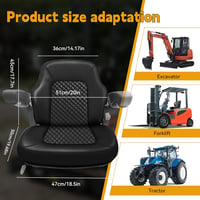 JUDANNA Traktor ülés huzat fekete védőhuzat mezőgazdasági géphez 2