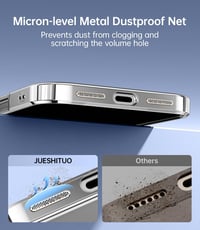 Jueshituo 3-in-1 Tok iPhone 16 Pro-hoz, Katonai Szabványú Ütésálló Telefontok MagSafe Kompatibilis, Kameravédelem, 2 Védőfólia, Titán 6