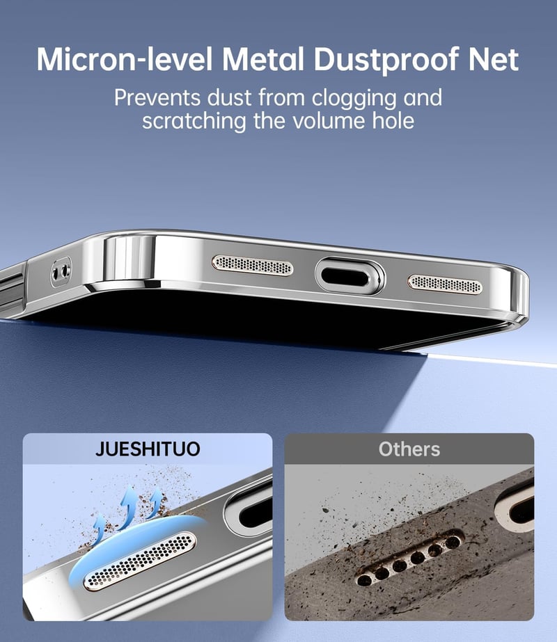 Jueshituo 3-in-1 Tok iPhone 16 Pro-hoz, Katonai Szabványú Ütésálló Telefontok MagSafe Kompatibilis, Kameravédelem, 2 Védőfólia, Titán