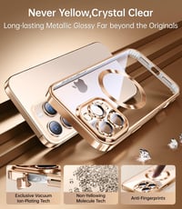 Jueshituo 3-in-1 Tok iPhone 16 Pro Max Katonai Védelem MagSafe Kompatibilis Ütésálló Kameravédő Titán Sivatagi Homok 4