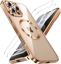 Jueshituo 3-in-1 Tok iPhone 16 Pro Max Katonai Védelem MagSafe Kompatibilis Ütésálló Kameravédő Titán Sivatagi Homok 1