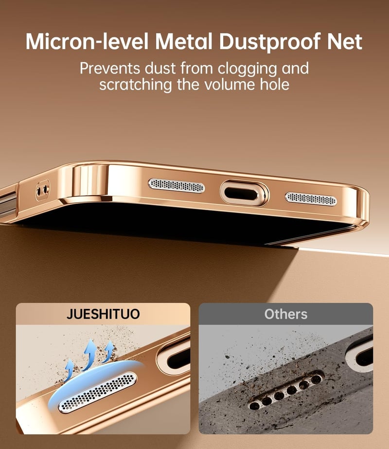 Jueshituo 3-in-1 Tok iPhone 16 Pro Max Katonai Védelem MagSafe Kompatibilis Ütésálló Kameravédő Titán Sivatagi Homok