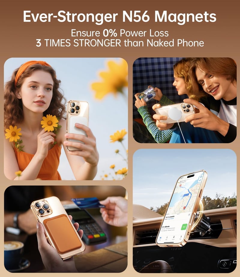 Jueshituo 3-in-1 Tok iPhone 16 Pro Max Katonai Védelem MagSafe Kompatibilis Ütésálló Kameravédő Titán Sivatagi Homok