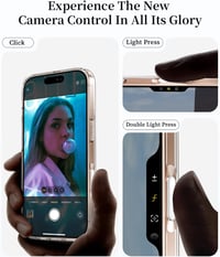 JUESHITUO iPhone 16 Pro Max Tok Kamera Gombbal, MagSafe Kompatibilis Katonai Szabványú Ütésálló Karcolásvédő Mobiltelefon Védőtok 5