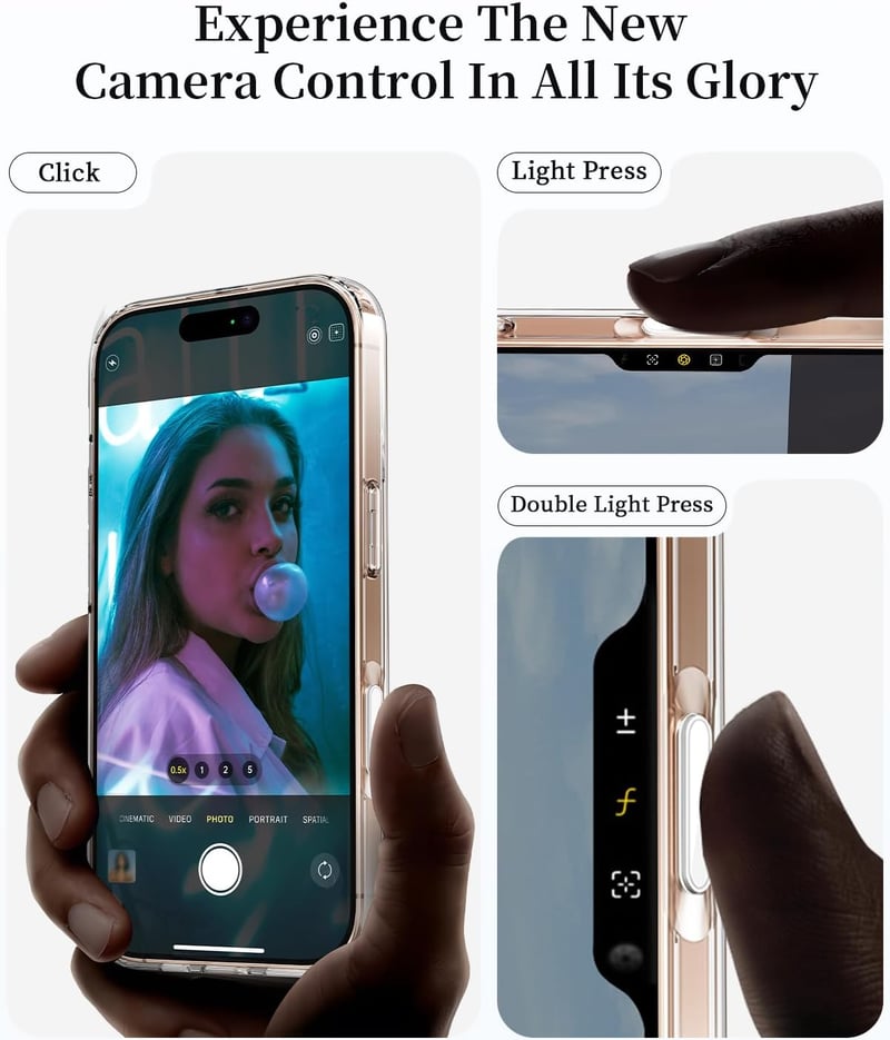JUESHITUO iPhone 16 Pro Max Tok Kamera Gombbal, MagSafe Kompatibilis Katonai Szabványú Ütésálló Karcolásvédő Mobiltelefon Védőtok