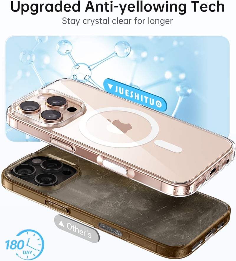 JUESHITUO iPhone 16 Pro Max Tok Kamera Gombbal, MagSafe Kompatibilis Katonai Szabványú Ütésálló Karcolásvédő Mobiltelefon Védőtok
