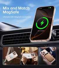 JUESHITUO iPhone 16 Pro Tok Kamera Gombbal, MagSafe Kompatibilis Katonai Szabványú Ütésálló Karcolásvédő Mobiltelefon Védőtok 7