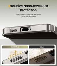 JUESHITUO Samsung Galaxy S24 Tok MagSafe Kompatibilis Kameravédelemmel - Erős Mágneses Telefontok S24 5G Titán Természetes Színben 8