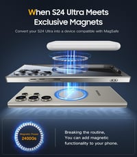 JUESHITUO Samsung Galaxy S24 Ultra Tok MagSafe Kompatibilis Kameravédelemmel - Erős Mágneses Mobiltelefon Védőtok S24 Ultra 5G 2