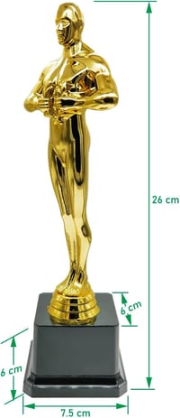JUHONNZ 26 cm Arany Trófeafigura Sportversenyre, Bajnoki Kupa Díj Gyerekeknek és Férfiaknak - gold, 26 cm 7