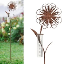 JUJOYBD 110 cm-es esőmérő kerti dekoráció, fagyálló üveg esőmérő rúddal 1