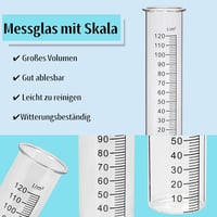 JUJOYBD 110 cm-es esőmérő kerti dekoráció, fagyálló üveg esőmérő rúddal 7