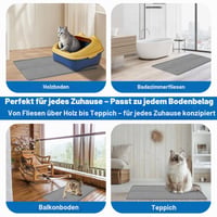 Jukibole XXL podložka pod mačaciu toaletu (90x60 cm), dvojvrstvová s medovým vzorom, vodoodolná EVA podložka, protišmyková, na suchý zips, ľahko čistiteľná 5