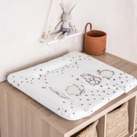 Julius Zöllner Softy podloga za previjanje 75x75 cm - mekana, vodootporna i periva - Obitelj ježeva - OEKO-TEX Standard 100 - Proizvedeno u Njemačkoj 3