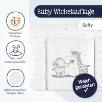 Prebaľovacia podložka Julius Zöllner Softy 85x75 cm – nepremokavá a umývateľná, so vzorom džungle – Vyrobené v Nemecku – Oeko-Tex Standard 100 2