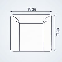 Saltea de înfășat Julius Zöllner Softy, cu folie, model Night & Day, dimensiune 85/75 cm - suprafață moale, ușor de curățat, pentru schimbarea bebelușilor 2