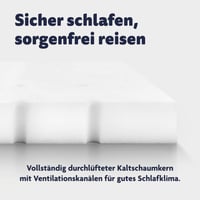 Cestovný matrac Julius Zöllner Travelsoft Premium 60x120 cm, s certifikátom OEKO-TEX, bez škodlivých látok 5