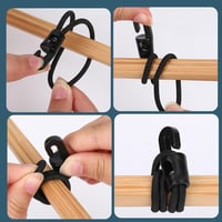 JULMELON Bungee Cord 20 db Horogos Gumikötél 15 cm Ponyvafeszítő 5