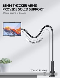 Jumkeet rugalmas nyakú tablet tartó állvány ágyhoz - 80 cm 3