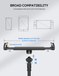 Jumkeet rugalmas nyakú tablet tartó állvány ágyhoz - 80 cm 2