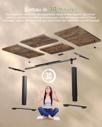 Výškovo nastaviteľný písací stôl JUMMICO 180 x 80 cm s USB-A portom, elektrický nastaviteľný stôl do domácej kancelárie 9
