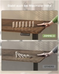 Výškovo nastaviteľný písací stôl JUMMICO 180 x 80 cm s USB-A portom, elektrický nastaviteľný stôl do domácej kancelárie 7