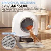 JUMMICO Automatski samočisteći WC za mačke XXL 90 L - Za kućanstva s više mačaka, samočisteći WC za mačke velikog kapaciteta 4