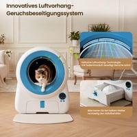 Automatická samočistiaca toaleta pre mačky JUMMICO XXXL, 100 l vnútorný priestor, 12 l odpadová nádoba, ovládanie cez aplikáciu, vzduchová clona a 10 bezpečnostných senzorov 3