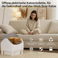 JUMMICO Samočistiaca toaleta pre mačky XXL, 12 l, pre mačky do 15 kg, ovládanie cez aplikáciu, 15-dňová nepretržitá prevádzka, elektrický automatický záchod pre viac mačiek 2