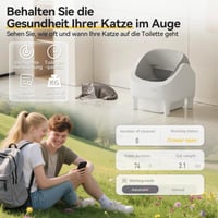JUMMICO Samočistiaca toaleta pre mačky XXL, 12 l, pre mačky do 15 kg, ovládanie cez aplikáciu, 15-dňová nepretržitá prevádzka, elektrický automatický záchod pre viac mačiek 5