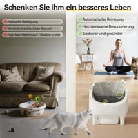 JUMMICO Samočistiaca toaleta pre mačky XXL, 12 l, pre mačky do 15 kg, ovládanie cez aplikáciu, 15-dňová nepretržitá prevádzka, elektrický automatický záchod pre viac mačiek 6