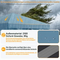 JUMMICO Sklopivi paviljon 3x3 m Vodootporan UV50+ zaštita Podesiva visina s 4 bočne stranice za vrt kampiranje događanja Plavi 4