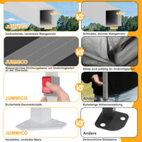 Cort de grădină JUMMICO 3x3 m, impermeabil, stabil, rezistent la iarnă, cu înălțime reglabilă 3