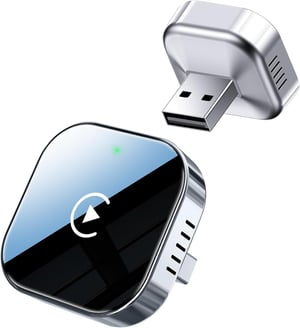 Jumpeak vezeték nélküli CarPlay adapter iPhone-hoz, mini Plug and Play vezetékes CarPlay kompatibilis autóhoz