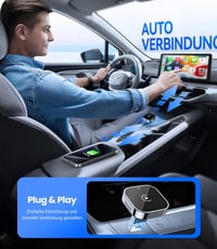 Jumpeak vezeték nélküli CarPlay adapter iPhone-hoz, mini Plug and Play vezetékes CarPlay kompatibilis autóhoz 4