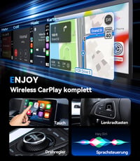 Jumpeak vezeték nélküli CarPlay adapter iPhone-hoz, mini Plug and Play vezetékes CarPlay kompatibilis autóhoz 7