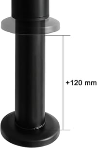 JUMPENGATP Állítható Bútor Láb 18-30 cm Magasság, Acél Szekrény Támasz Fekete 4