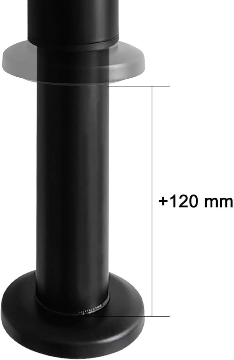 JUMPENGATP Állítható Bútor Láb 18-30 cm Magasság, Acél Szekrény Támasz Fekete