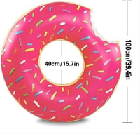 Nafukovacie koleso na plávanie pre dospelých JUNBAOYYDS 120 cm s motívom šišky, letná hračka do bazéna 2
