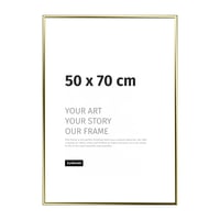Ramă foto JUNOMI 50x70 cm, aluminiu auriu lucios, ramă pentru poster, ramă foto pentru perete 2