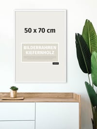 Ramă foto JUNOMI 50x70 cm din lemn alb, ramă pentru postere, suport de perete pentru tablouri 4