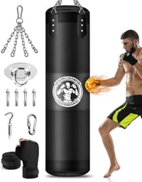 JUOIFIP 120 cm-es Üres Boxzsák Felnőtteknek, MMA Muay Thai Edzéshez 1