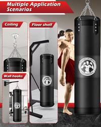 JUOIFIP 120 cm-es Üres Boxzsák Felnőtteknek, MMA Muay Thai Edzéshez 5